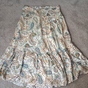 Midi Print Skirt